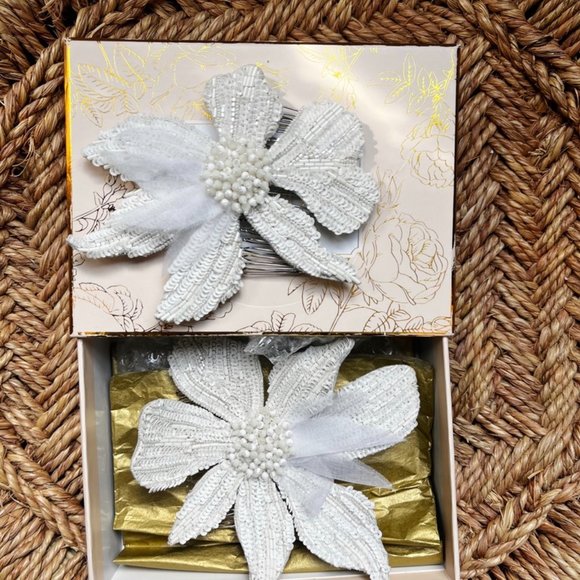 Wedding sequin flower combs